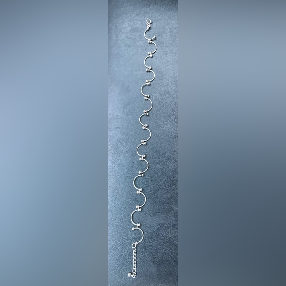 Anklet/bracelet .925 Sterling Silver Fine Jewelry. 2 Avail 9.5-10.5” - Picture 4 of 6